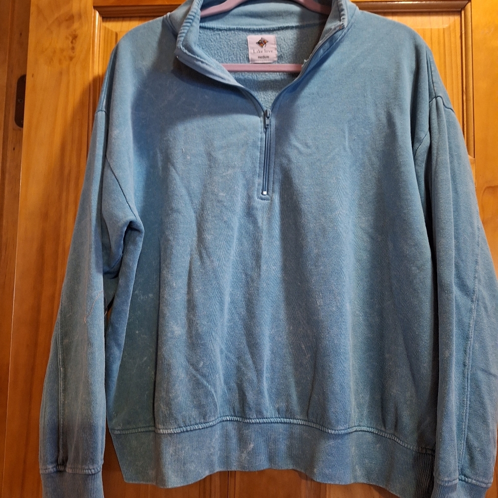 LIKE LOVE MED MINERAL WASHED SWEATSHIRT